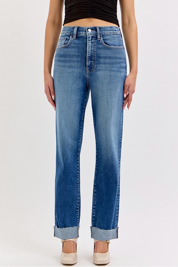 Super High Rise Dad Jean with Cuffed